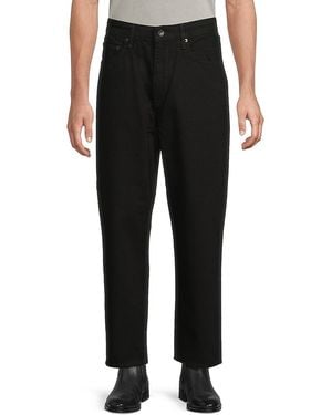 Rag & Bone Solid Cotton Tapered Jeans - Black