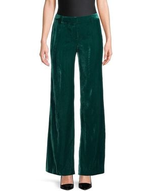 Emanuel Ungaro Tyson Crinkled Velvet Trousers - Green