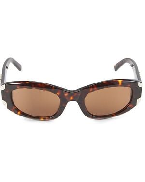 MCM 53Mm Solid Lens Oval Sunglasses - Brown