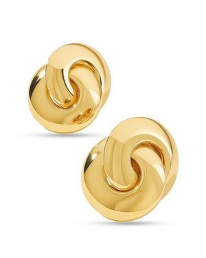 Fifth & Dune Interlocked Goldplated Steel Post Earrings - Metallic