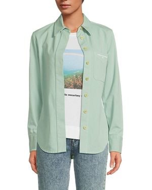 Stella McCartney Cotton-stretch Button Shirt - Green