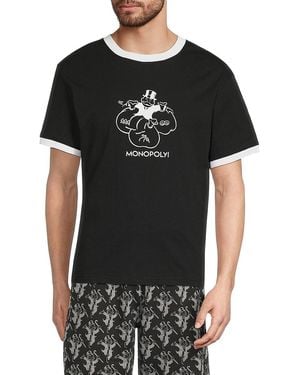 KROST X Monopoly Graphic Ringer T-Shirt - Black