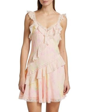LoveShackFancy Serima Ruffled Minidress - Pink
