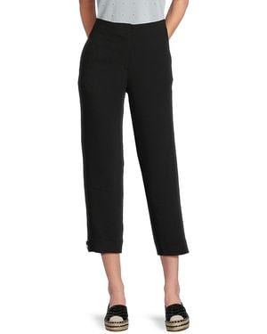 Karl Lagerfeld Tab-Bottom Cropped Trousers - Black