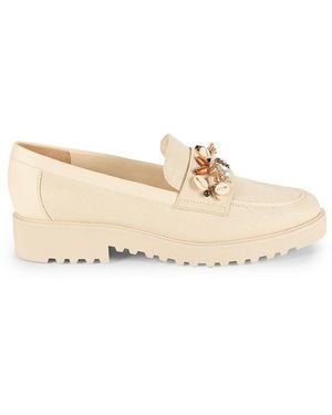 Franco Sarto Carolyn Embellished Chunky Loafers - Natural