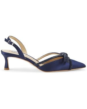 Badgley Mischka 50Mm Embellished Kitten Heel Pumps - Blue