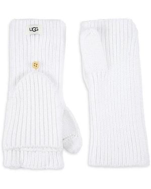 UGG Knit Flip Mittens - White