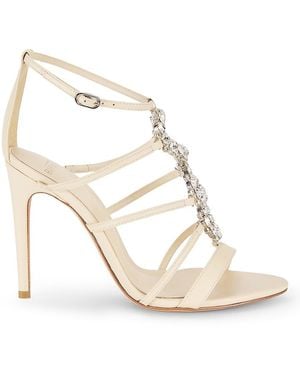 Alexandre Birman Alice 105Mm Crystal-Embellished Leather Sandals - Metallic