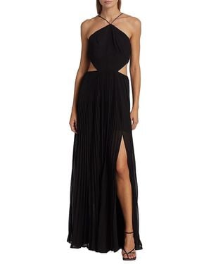 AMUR Janet Halterneck Cut Out Gown - Black