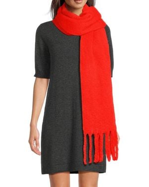 Saks Fifth Avenue Fringe Scarf - Red