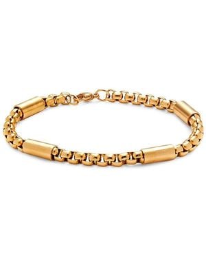 Anthony Jacobs 18K Goldplated Stainless Steel Box Chain Bracelet - Metallic