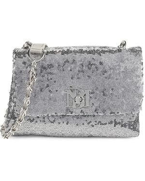 Badgley Mischka Sequin Crossbody Bag - Grey