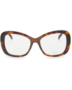 PUCCI 53Mm Butterfly Optical Eyeglasses - Brown
