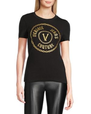 Versace Jeans Couture Logo Graphic T-Shirt - Black
