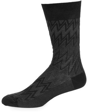 Missoni Zigzag Dress Socks - Black