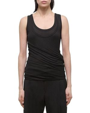 Helmut Lang Gloss Convertible Tank Top - Black