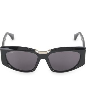 Max Mara 56mm Geometric Sunglasses - Grey
