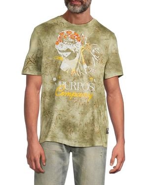 PRPS Fire Valley Printed Graphic Cotton T-Shirt - Green