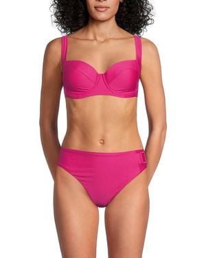 DKNY Sweetheart Neck Bikini Top - Pink