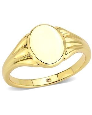 SAVIENE 10mils Goldplated & Cubic Zirconia Band Ring - Metallic