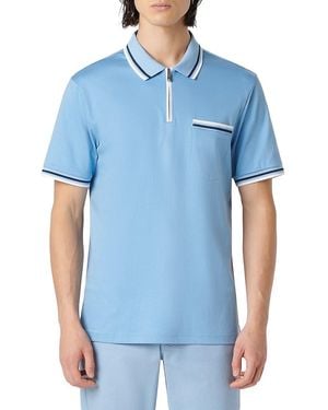 Bugatchi Cotton Short-Sleeve Polo Shirt - Blue