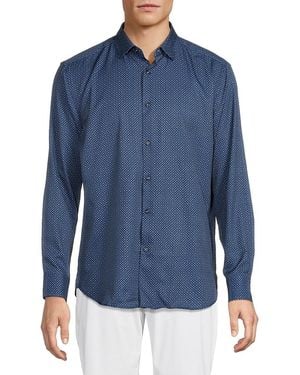 American Heritage Dotted Sportshirt - Blue