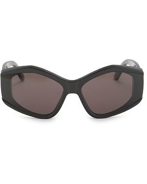 Balenciaga 66Mm Geometric Sunglasses - Grey