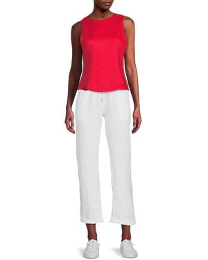 Saks Fifth Avenue 100% Linen Tailored Fit Top