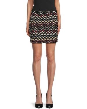 Missoni Chevron Print Wool-blend Miniskirt - Black