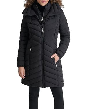 DKNY Bib Puffer Coat - Black
