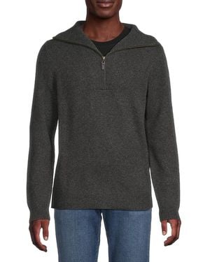 Magaschoni 'Cashmere Zip-Up Pullover - Blue