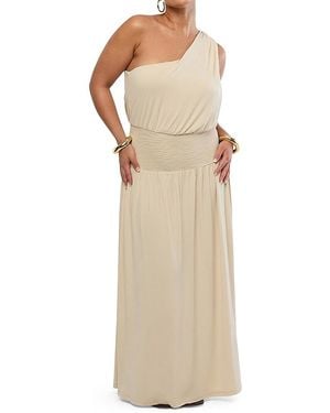 WeWoreWhat One Shoulder Maxi Dress - Natural