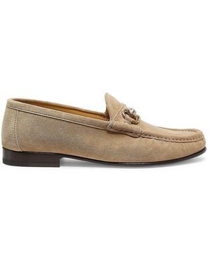 Brunello Cucinelli Suede Link Loafers - Natural