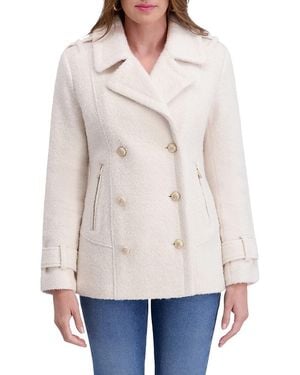 Kensie Bouclé Wool-blend Peacoat - Natural
