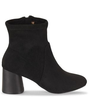 Charles David Olivia Block Heel Sock Boots - Black