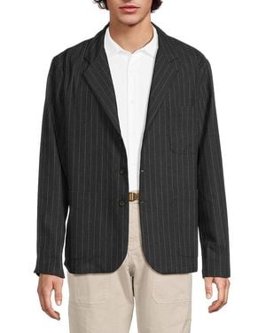 White Sand Pinstriped Sportcoat - Black