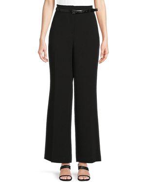 Karl Lagerfeld Belted Wide-Leg Pants - Black