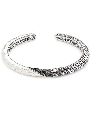 John Hardy Sterling Silver, Sapphire & Spinel Twist Chain Cuff Bracelet - Metallic