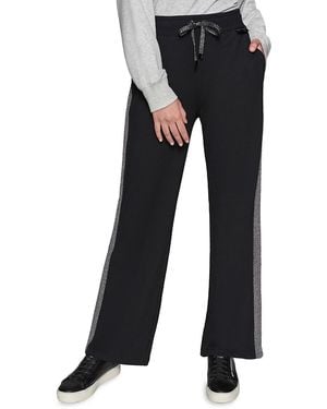 Karl Lagerfeld Glitter Tape Drawstring Pants - Black