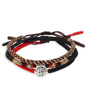 jean claude Set Of 3 Tibetan Buddha Bracelets - Brown