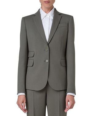 Akris Punto Virgin Wool Blend Blazer - Gray