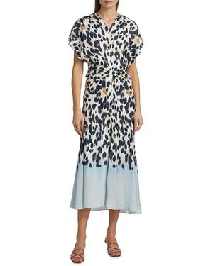 A.L.C. A. L.c. Rem Printed Twist Midi-dress - White