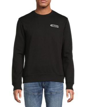 G-Star Logo Cotton-Blend Sweatshirt - Black