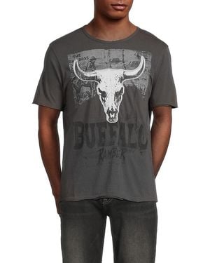 Buffalo David Bitton Tilton Graphic T-Shirt - Grey