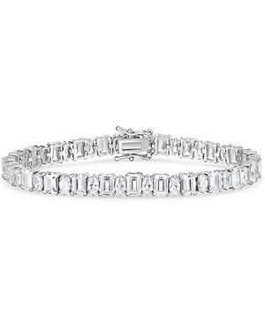 Chloe and Madison Sterling & Cubic Zirconia Tennis Bracelet - White