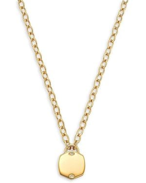 Kendra Scott Davis 18k Gold Vermeil Sterling Silver & 0.02 Tcw Diamond Pendant Necklace - Metallic