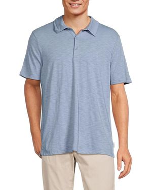 Onia Slub Short Sleeve Polo - Blue