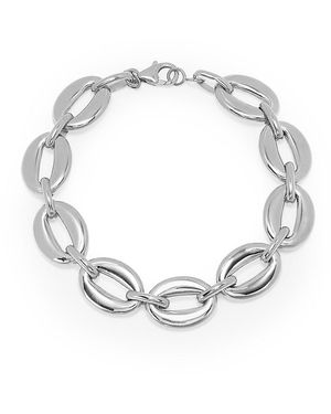 Saks Fifth Avenue Sterling Silver Chunky Oval Link Chain Bracelet - Metallic