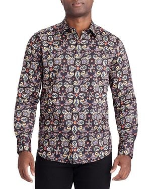 Robert Graham Thorncross Paisley Cotton Shirt - Natural