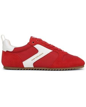 Sam Edelman Zaria Colorblocked Low-Top Sneakers - Red